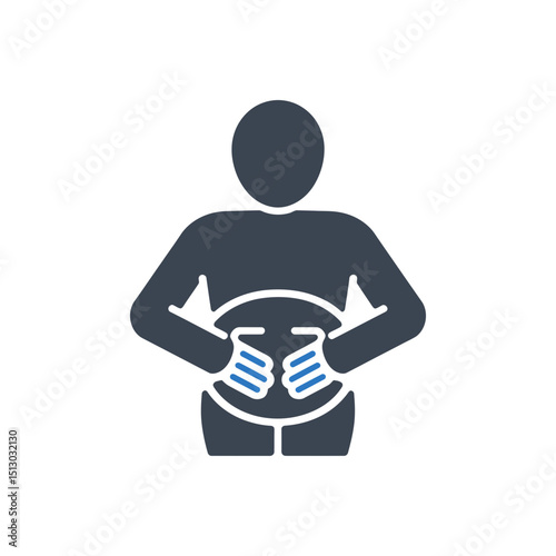 Holding Stomach Pain Icon