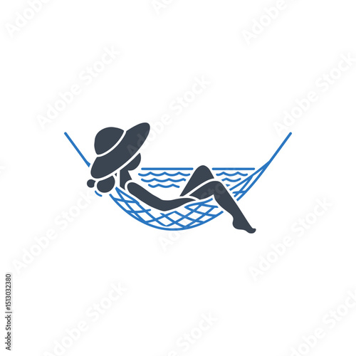 Hammock Relaxation Summer Icon