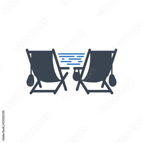 Beach Chairs Conversation Icon