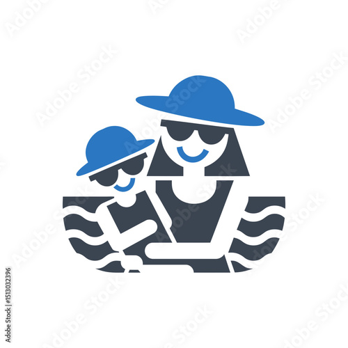 Swimming Pool Couple Icon