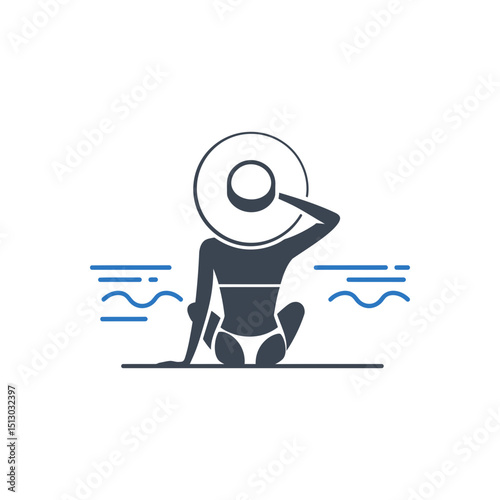 Beach Relaxation Person Icon