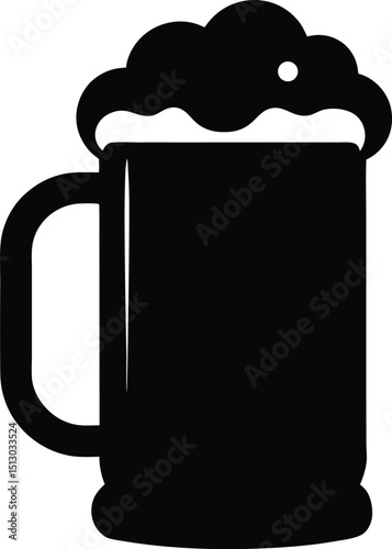 Refreshing Beer Mug A Crisp and Frothy Illustration