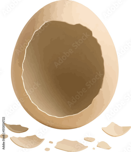 Broken egg shell