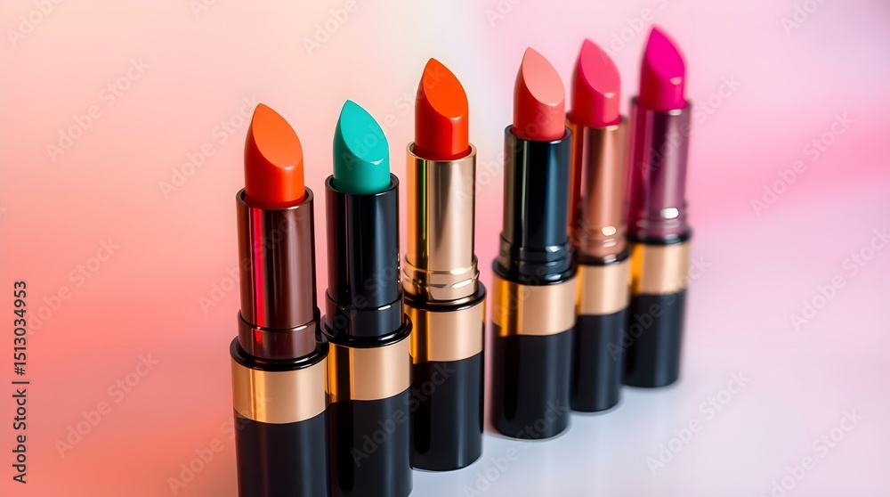 Obraz premium Express Yourself: Lipstick Colors for Every Mood