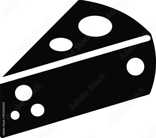 Delicious Cheese Slice A Simple Vector Illustration of Creamy Dairy Product