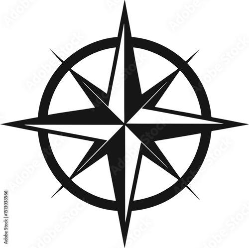 Eight-Pointed Star Compass Rose A Symbol of Guidance and Direction