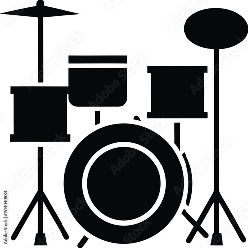 Dynamic Drum Set Rhythm, Percussion, and Musical Beats
