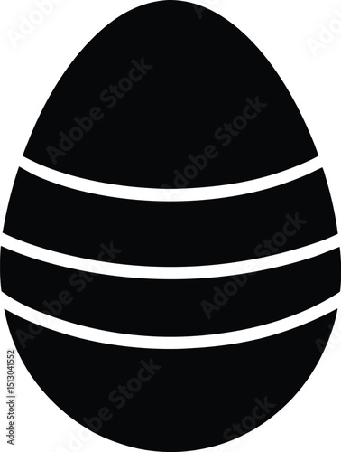 Striped Easter Egg A Simple, Elegant Design for Spring Celebrations