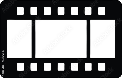 Film Strip Icon Classic Cinema, Movie Reel, Film Production Symbol