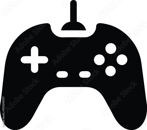 Gaming Controller Icon  A Simple Vector Illustration of a Classic Gamepad