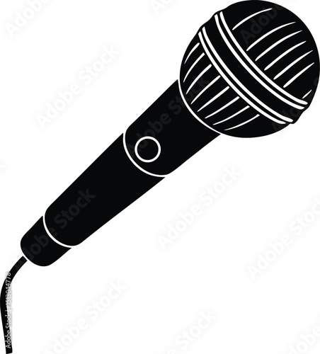 microphone sound recorder silhouette vector