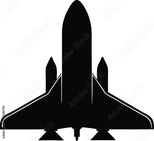 space shuttle silhouette vector illustration