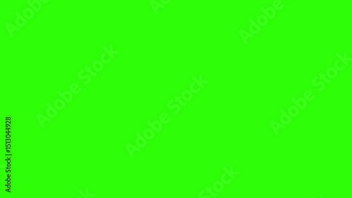 White fluid swirls, splashes on green screen background. Stock transition with a viscous substances in 4K with alpha channel. Cartoon style 2D video transition.