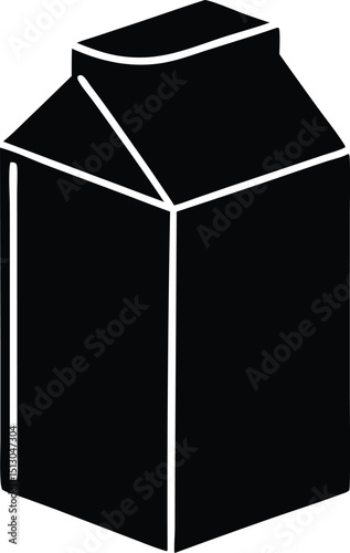 milk carton silhouette vector illustration