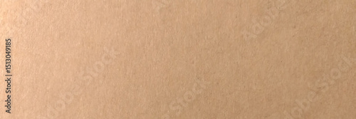 Brown recycled paper background, texture close-up. Recyclable material stock photo.  Panorama view brown paper. Vector art