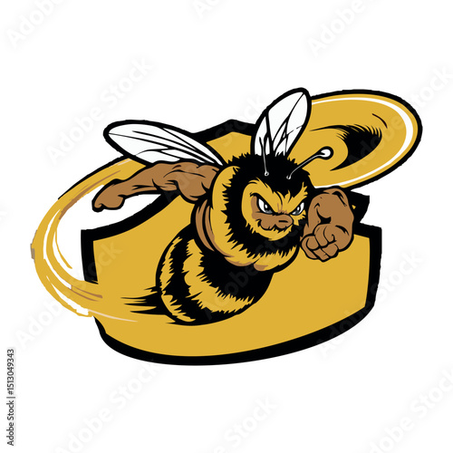 A charming and vibrant logo featuring a honey bee, symbolizing hard work, community, and nature’s sweetness. The design can be cute and friendly or sleek and modern, often incorporating honeycomb patt