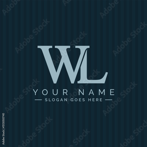 WL Vector Logo Template - Simple Icon for Initial Letter W and L Monogram