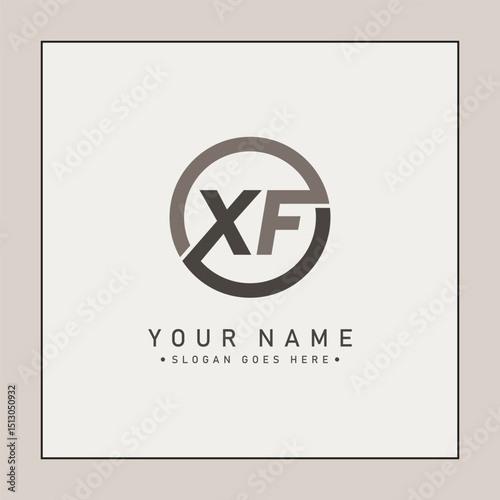 XF Vector Logo Template - Simple Icon for Initial Letter X and F Monogram