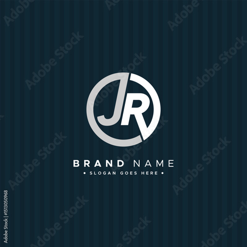 Vector Template for Initial Letter JR Logo - Elegant Monogram Logo for Alphabet J and R