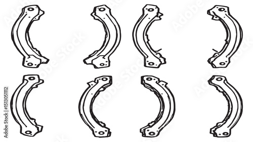 Brake Shoe Industrial Rail Car Stopper