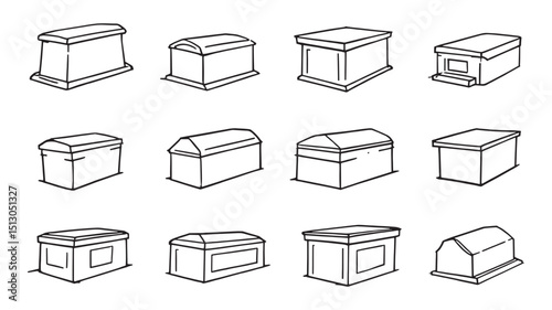 Burial Vault Casket Protection Cement Box