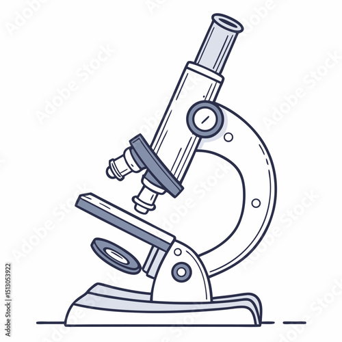 microscope on white background