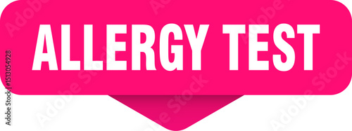 allergy test sticker. allergy test sign on transparent background