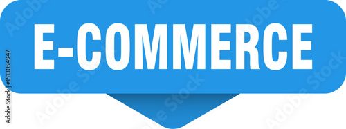 e-commerce sticker. e-commerce sign on transparent background