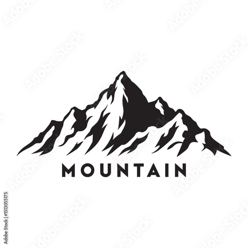 Mountain Logo Design, Silhouette Mountain Logo Vector