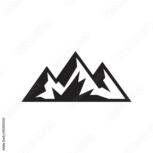 Mountain Logo Design, Silhouette Mountain Logo Vector