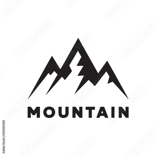 Mountain Logo Design, Silhouette Mountain Logo Vector