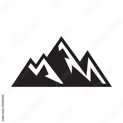 Mountain Logo Design, Silhouette Mountain Logo Vector