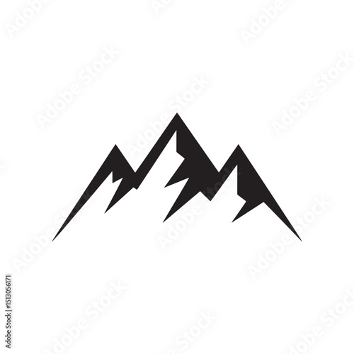 Mountain Logo Design, Silhouette Mountain Logo Vector