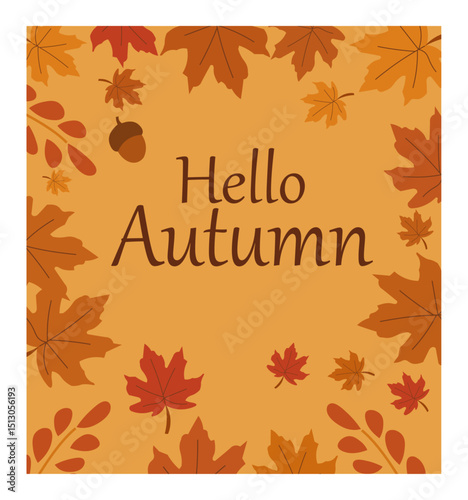 Hello Autumn Card Vector Design Set - Seasonal Greetings-01