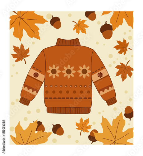 Hello Autumn Card Vector Design Set - Seasonal Greetings-08