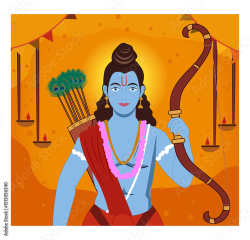 Lord Rama Illustration for Festive and Spiritual Use-01