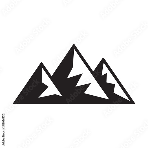 Mountain Logo Design, Silhouette Mountain Logo Vector