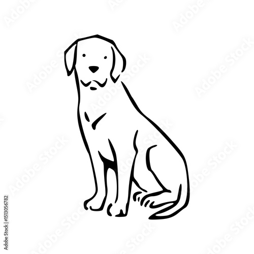 loyal dog breed simple illustration