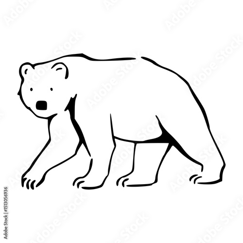 stylized grizzly bear drawing