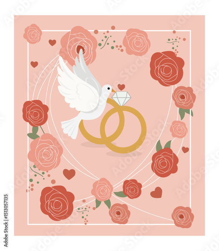 Sophisticated Wedding & Engagement Card Vector Set - Classic Floral-02