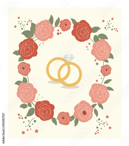 Sophisticated Wedding & Engagement Card Vector Set - Classic Floral-01