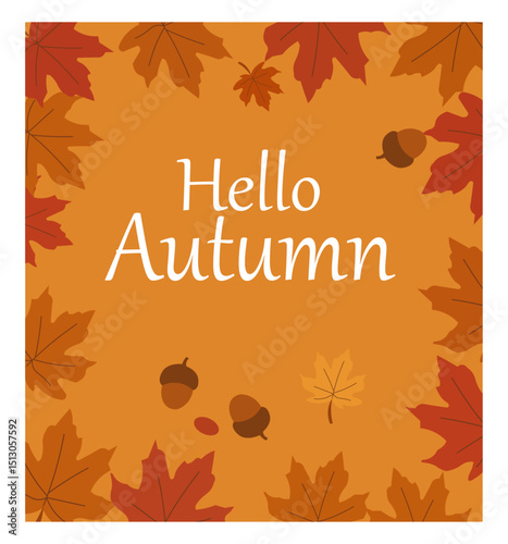 Warm Hello Autumn Card Vector Set - Cozy Fall Designs-02