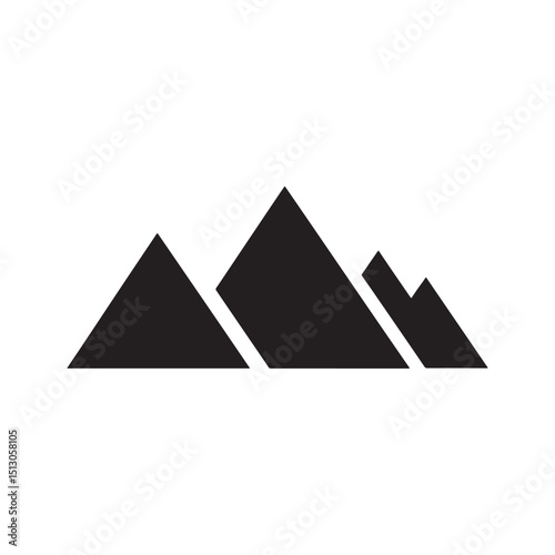 Mountain Logo Design, Silhouette Mountain Logo Vector