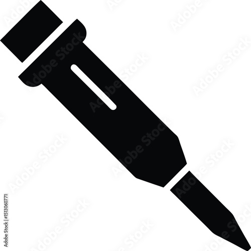 paintbrush silhouette vector illustration icon on transparent background