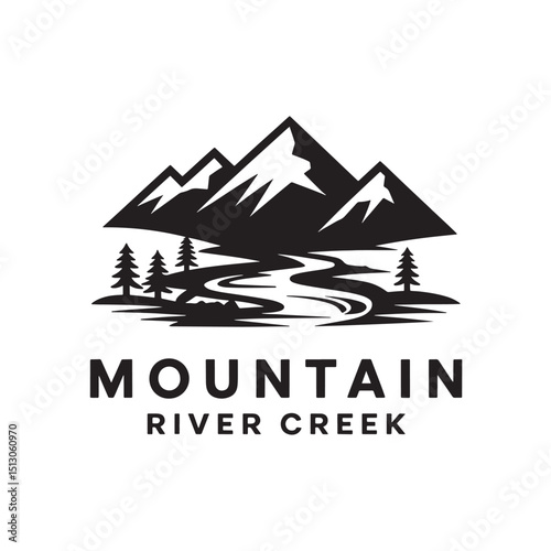 Mountain Silhouette Design Vector, Unique and Professional Mountain Logo Design