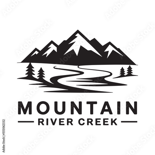 Mountain Silhouette Design Vector, Unique and Professional Mountain Logo Design