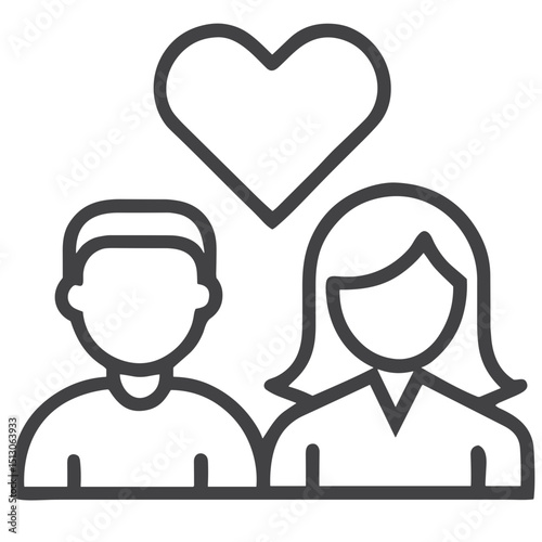Compatibility Hearts Icon for Dating App Matching Algorithm, Relationship Compatibility Tests, Partner Suitability Indicators and Romantic Connection Analysis Features