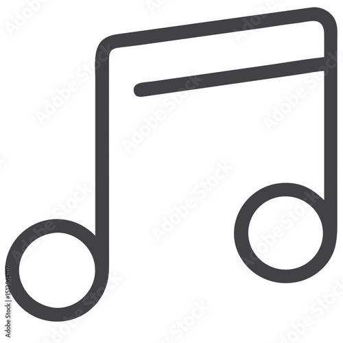 Musical Note Icon for Dating App Interest Sharing, Music Taste Compatibility, Entertainment Preference Display and Shared Hobby Matching Features