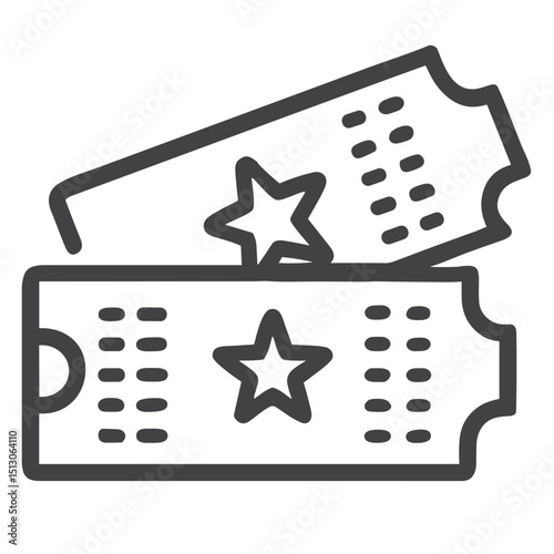 Movie Tickets Icon for Dating App Date Suggestions, Entertainment Activity Planning, Shared Experience Options and Real-life Meetup Recommendation Features