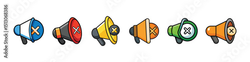 Mute Speaker Icon Representing Sound Off, Silence, and Audio Control